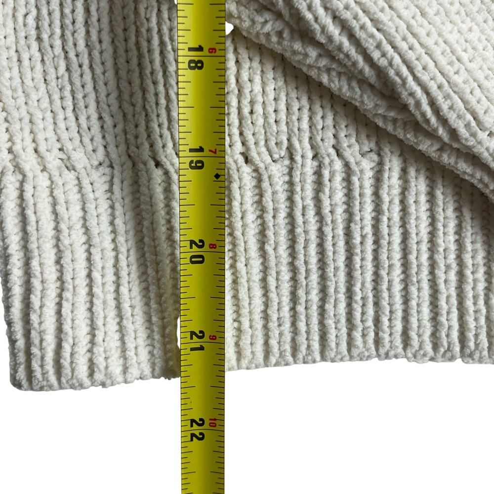 Abercrombie‎ & Fitch Colorblock Chenille Crewneck Sweater Brown Cream M - Picture 5 of 8